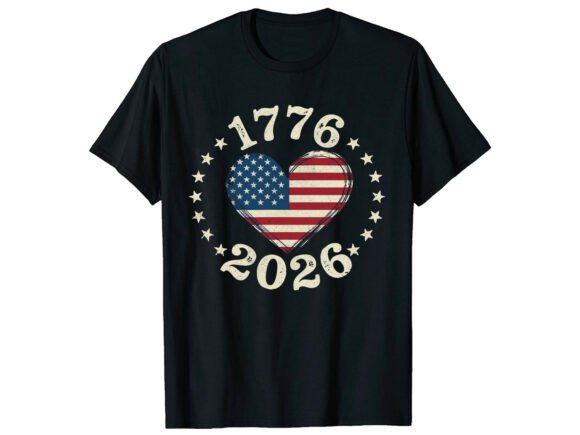 1776 2026 America 4th of July T-Shirt: A Design Asset for Independence Day