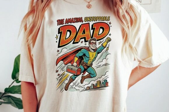 Amazing Dad Superhero Comic Design: Unleash Retro Power