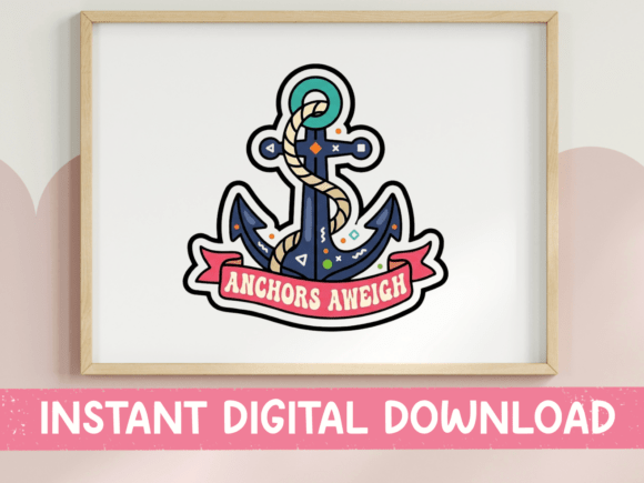 Anchors Aweigh Nautical Anchor Sticker: A Designer's Deep Dive