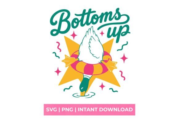Bottoms Up Funny Duck Summer SVG: A Splash of Humor for Your Crafts
