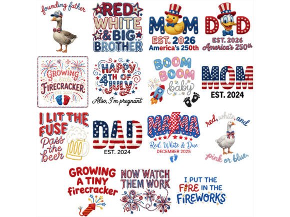 Celebrate Your Bump: The Pregnancy 4th of July Tshirt Png Bundle