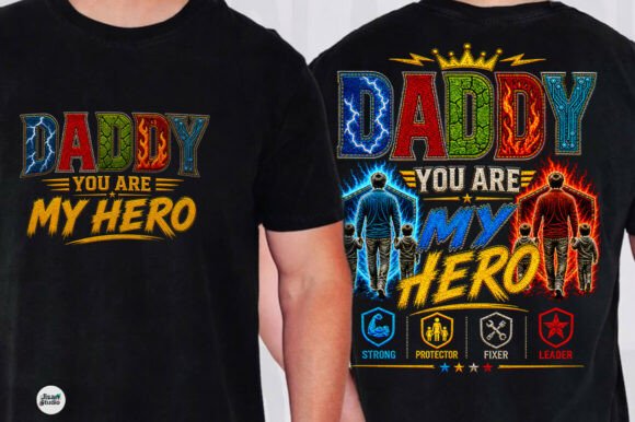 Daddy You Are My Hero Father’s Day PNG