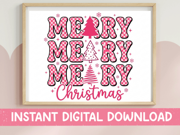 Merry Merry Christmas Checkered SVG PNG: A Bold Holiday Statement