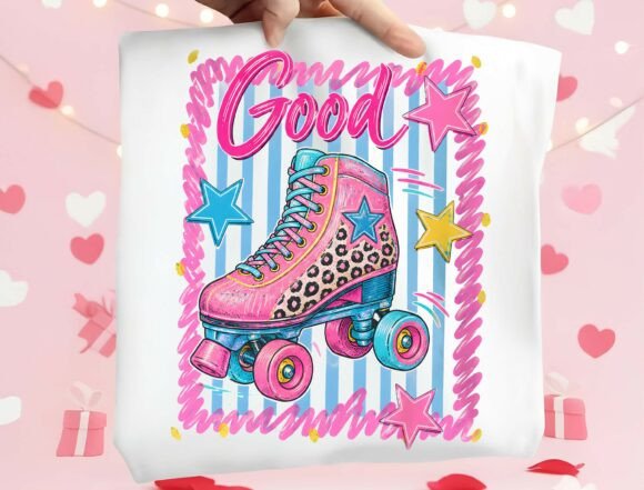 Retro Roller Skate PNG: A Vibrant Design Asset for Nostalgic Creations